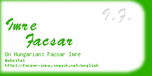 imre facsar business card